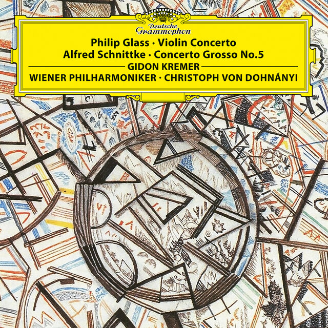 Cover art for album Glass: Violin Concerto / Schnittke: Concerto Grosso by Gidon Kremer, Wiener Philharmoniker, Christoph von Dohnányi, Rainer Keuschnig