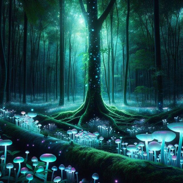 Glowing Fungi Symphony