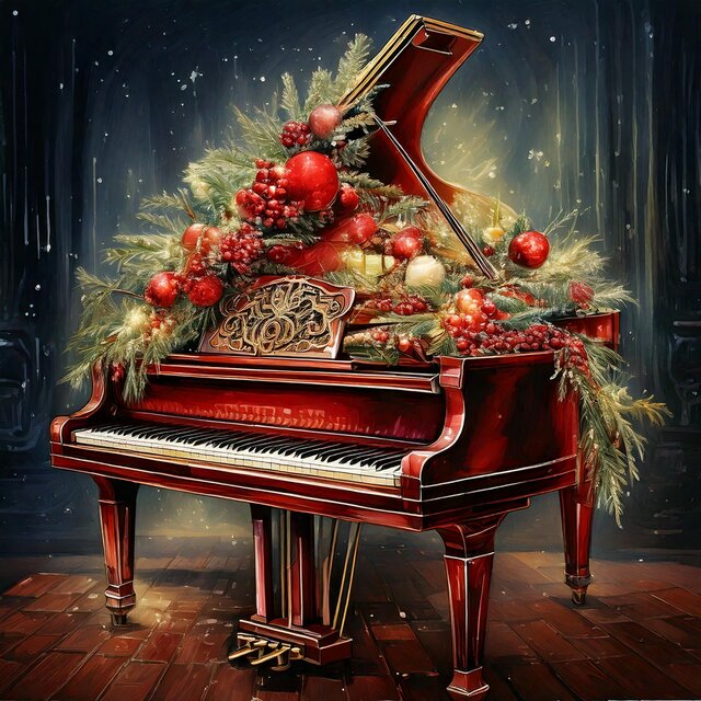 Festive Christmas Piano Keys