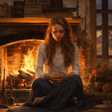 Serene Blaze Quiet Contemplation