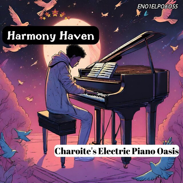 Harmony Haven: Charoite's Electric Piano Oasis