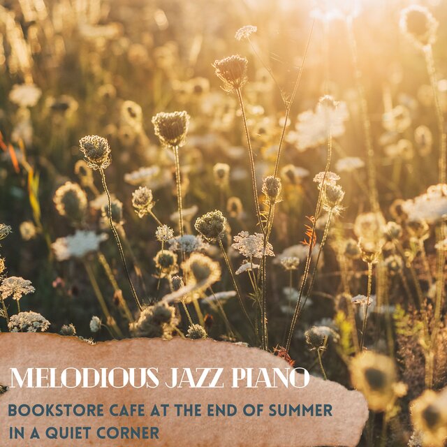 Bookstore cafe at the end of summer Melodious Jazz piano in a quiet corner