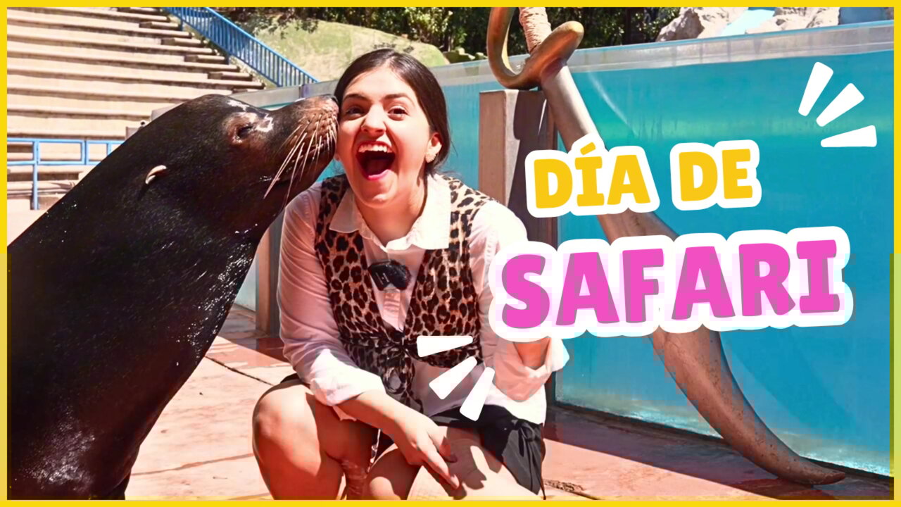 Visitando las jirafas en el safari
