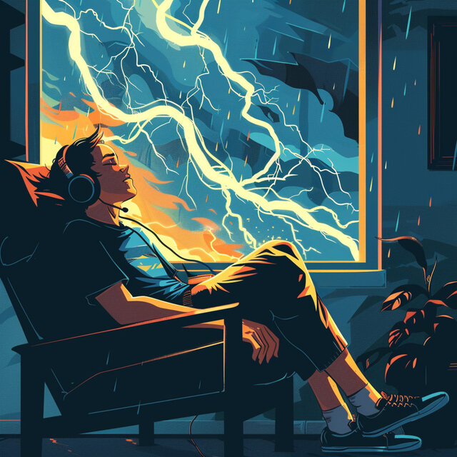 Relaxing Thunder Echoes: Soothing Music