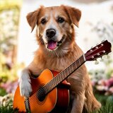 Playful Dog Guitar