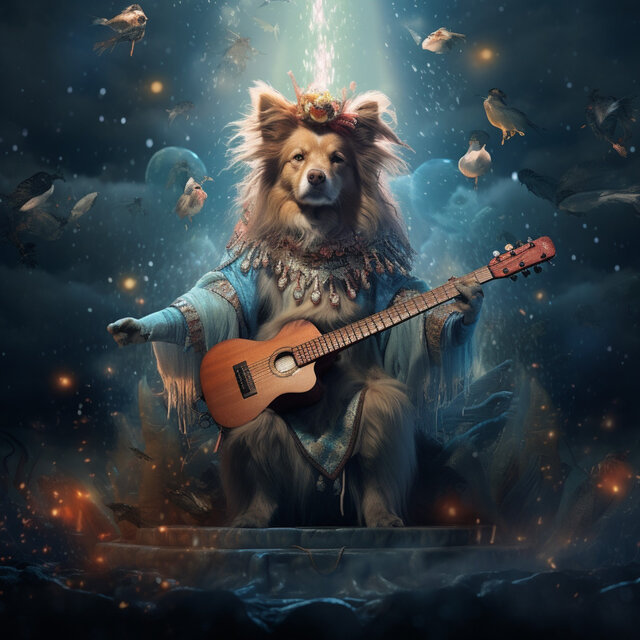 Rhythmic Canine Melodies: Harmonies by Ocean Waves
