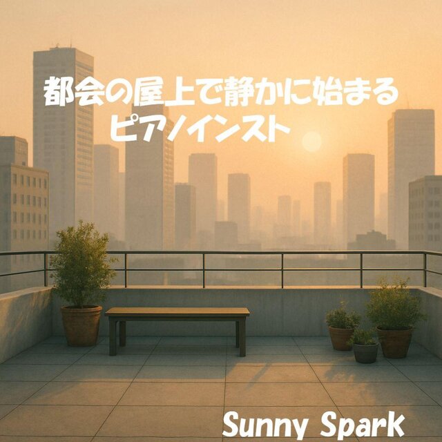 都会の屋上で静かに始まるピアノインスト