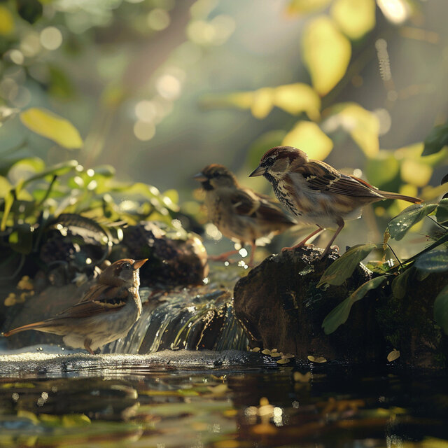 Calming Binaural Nature: Creek Birds and Serene Waters