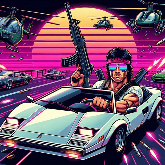 Rambo in a Lambo