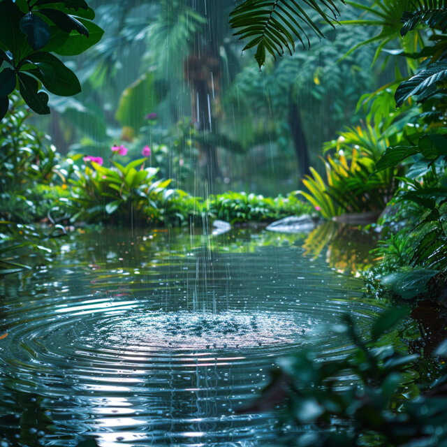 Serenidad De Lluvia Binaural: Patrones Suaves