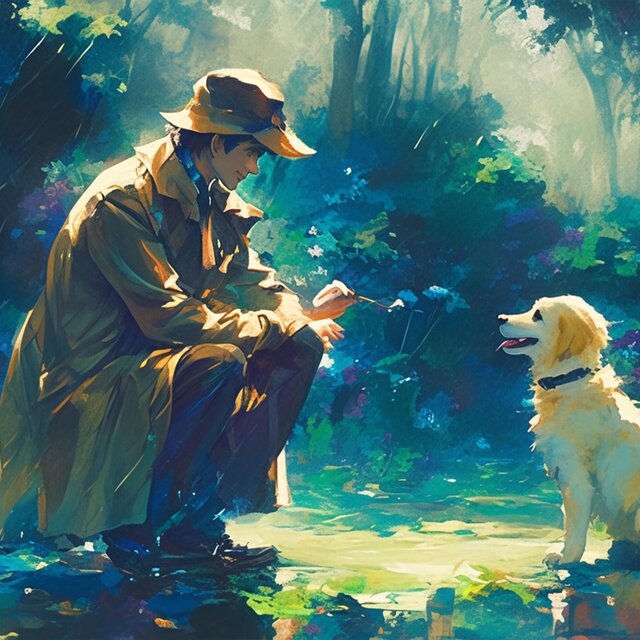 Rainy Day with My Dog