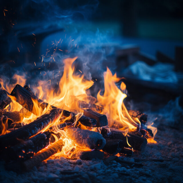 Crackling Fireside: A Relaxation Journey in Nature