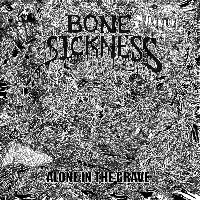 Cover art for album Alone in the Grave by Bone Sickness