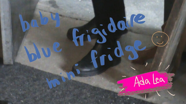 baby blue frigidaire mini fridge