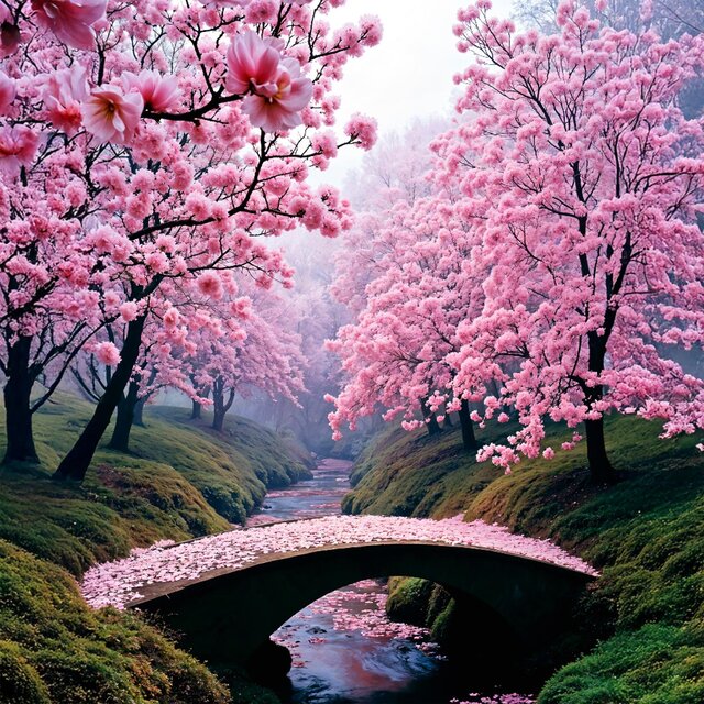 Sakura Drifts in Silence