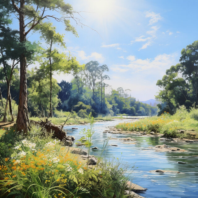 White Noise Bliss by the Gentle River