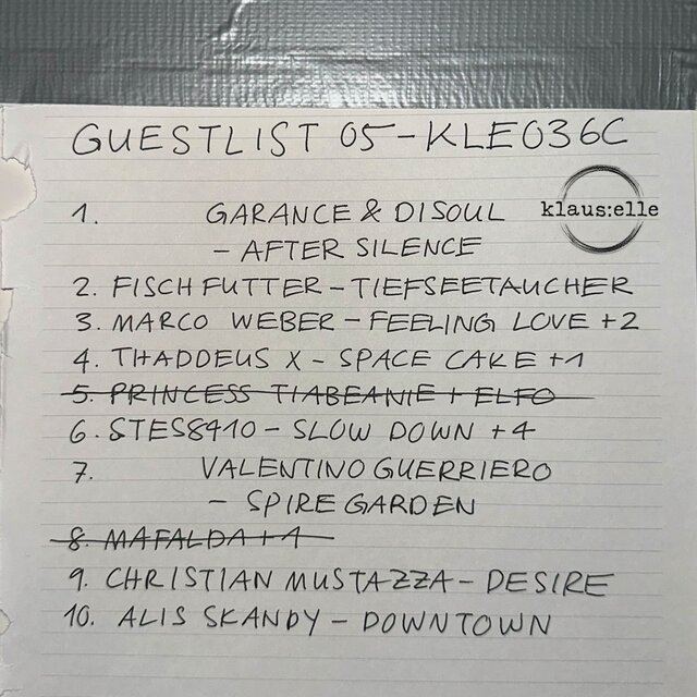 Cover art for album Guestlist 05 by Various Artists