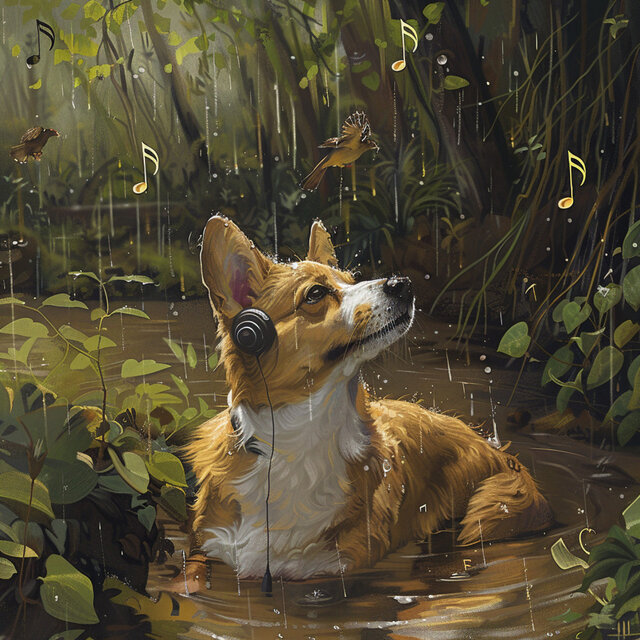 Dogs’ Binaural Nature: Rain and Birds Harmony - 92 88 Hz
