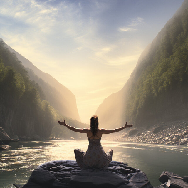 Music for Stress Relief: Flowing River's Serene Spa Interlude