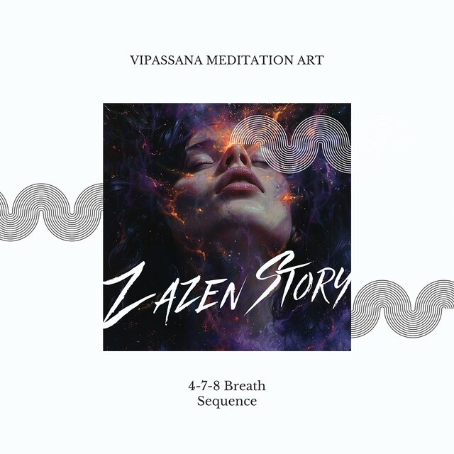 Vipassana Meditation Art (4-7-8 Breath Sequence)