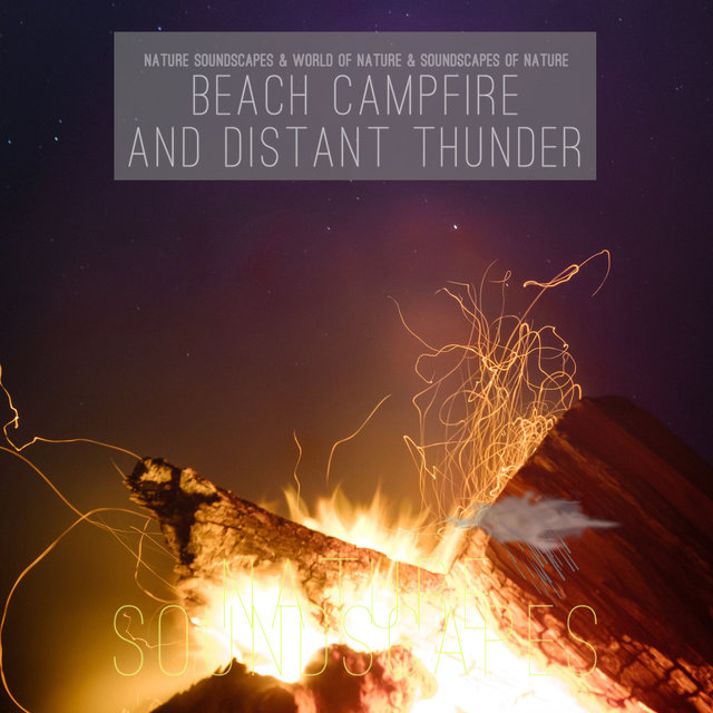 Beach Campfire and Distant Thunder