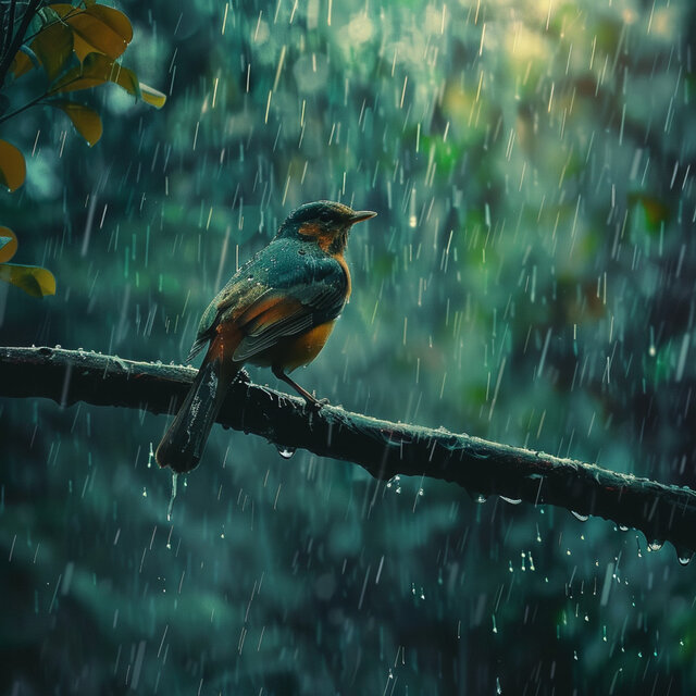 Binaural Relaxation: Rain Sounds with Nature and Birds