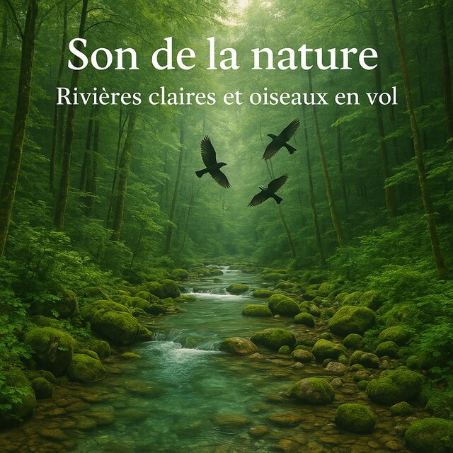 Rivières claires et oiseaux en vol