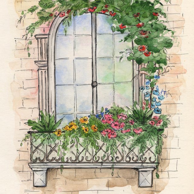 In my flowery balcony