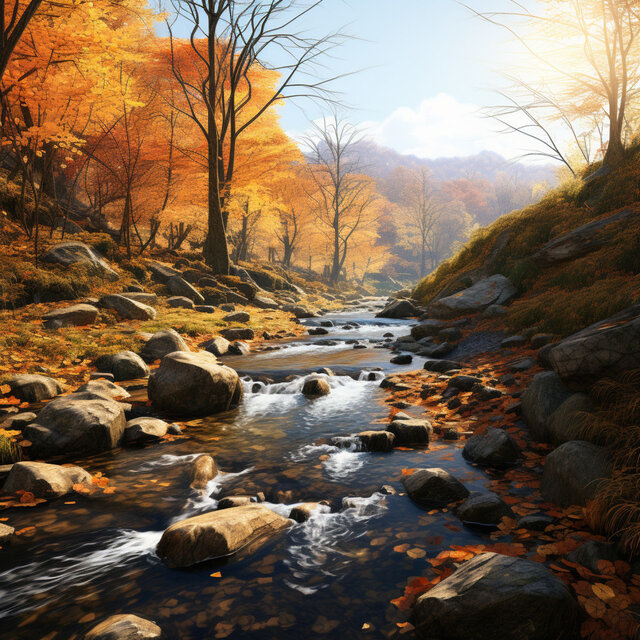 Stream's Calming Journey: Nature's Relaxing Rhythms