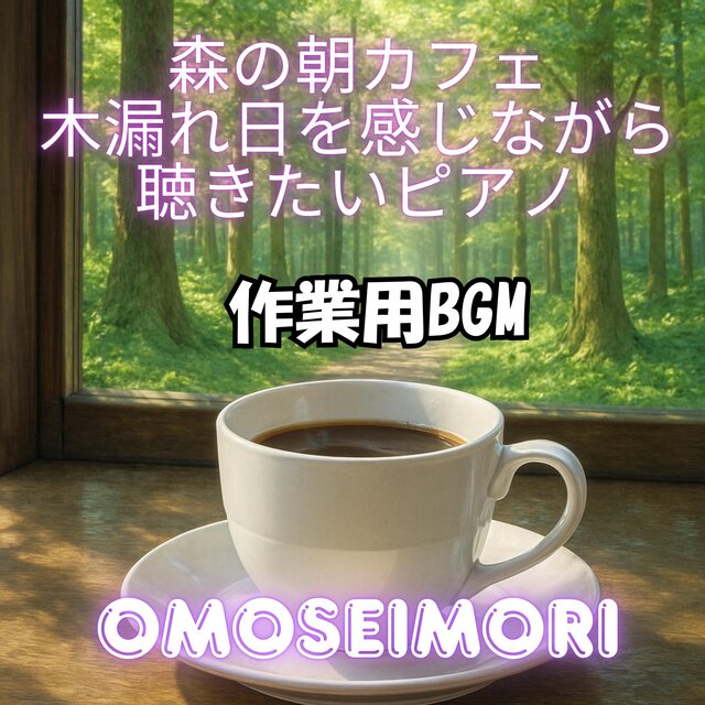 森の朝カフェ・木漏れ日を感じながら聴きたい作業用BGMピアノ