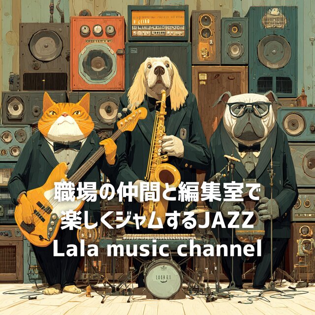 職場の仲間と編集室で楽しくジャムするJAZZ
