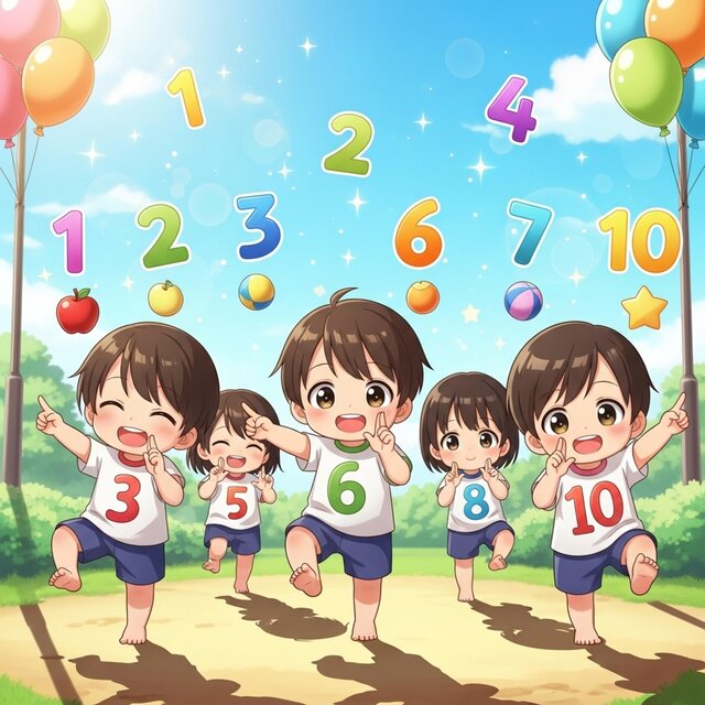 かぞえてあそぼう！いち・に・さん！