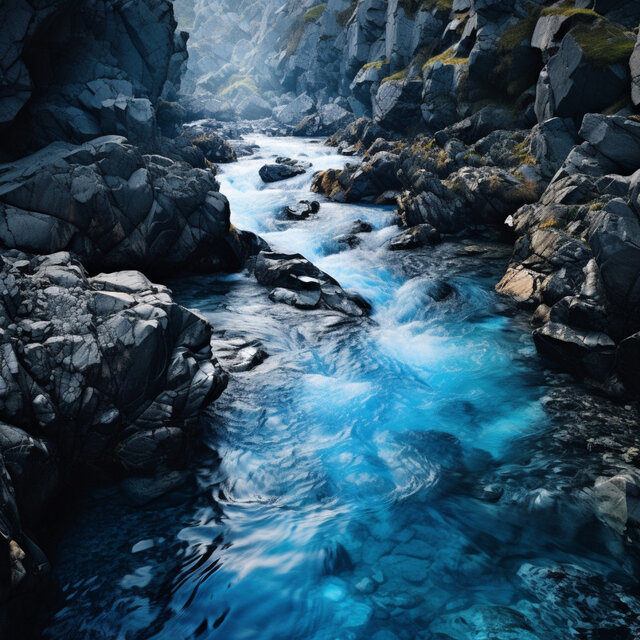 Study with Binaural Water: Calming River Sounds