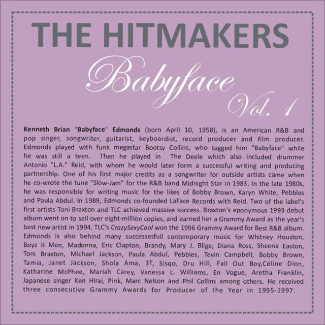 Hits Written by "Babyface" Kenneth Edmonds, Vol. 1