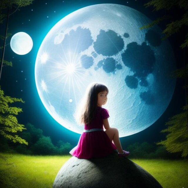 Girl with the Moon