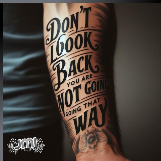 Don't look back, You're not going that way